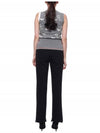 Funmix Mrs Tom Walking Print Sleeveless Knit Top - THOM BROWNE - BALAAN.