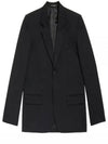 Single Breasted Wool Blazer Jacket Black - BALENCIAGA - BALAAN 2