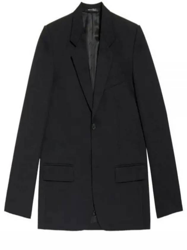 Single Breasted Wool Blazer Jacket Black - BALENCIAGA - BALAAN 2