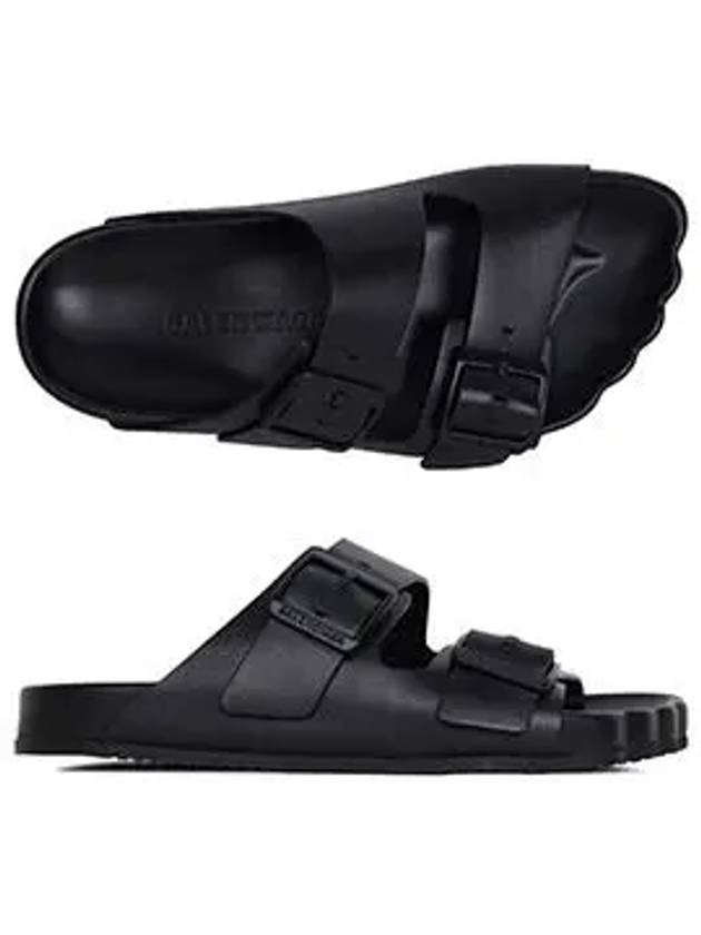 Sunday Double Buckle Leather Slippers Black - BALENCIAGA - BALAAN 6