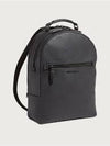 Men's Logo Patch Leather Backpack Black - SALVATORE FERRAGAMO - BALAAN 2