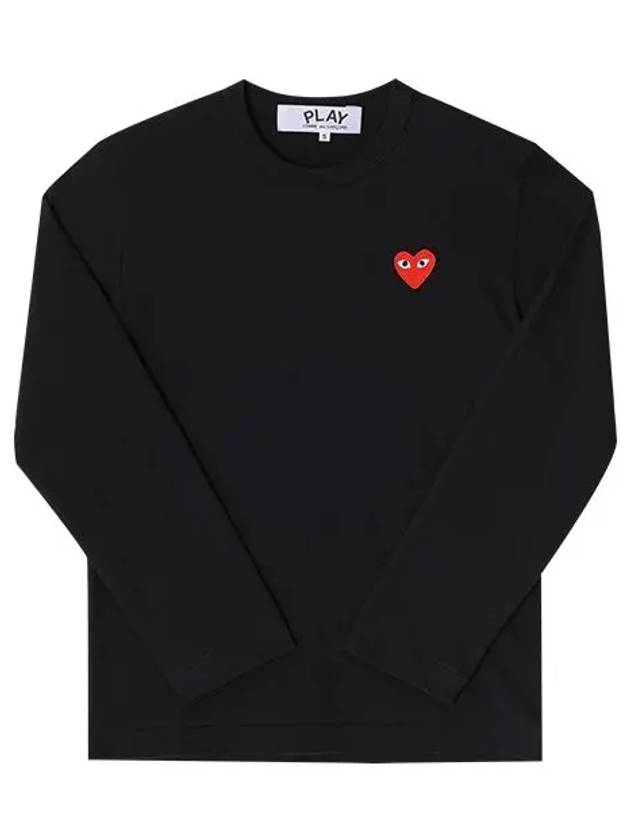 Red Heart Wappen Long-Sleeve T-Shirt Black  P1 T118 1 - COMME DES GARCONS - BALAAN 2