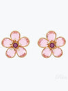 Women's Florere Stud Flower Earrings Pink - SWAROVSKI - BALAAN 2