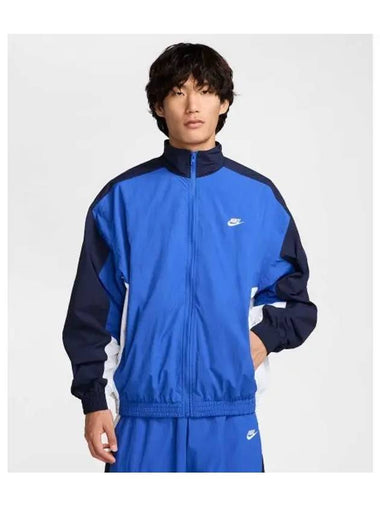 Club Oversized Woven Track Jacket Game Royal - NIKE - BALAAN 1