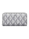 Homme CD Diamond Zipper Long Wallet Grey - DIOR - BALAAN 1