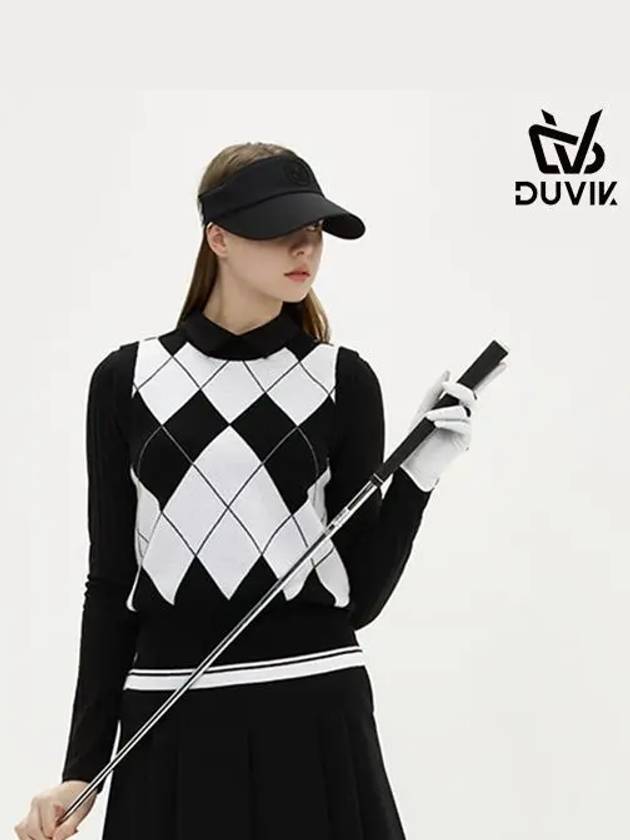 Round Deformation Argyle Knit Vest DD3WSV271DG - DUVIK - BALAAN 5