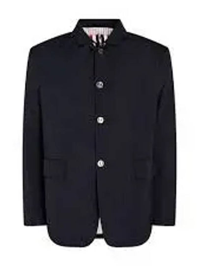 Center Back Striped Down Padded Jacket Navy - THOM BROWNE - BALAAN 2