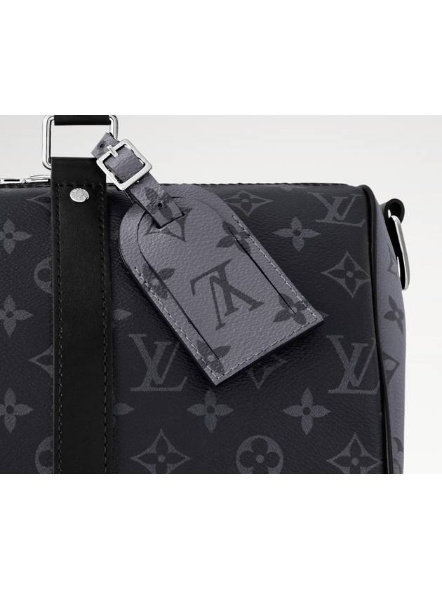 Keepall Bandouliere 35 Monogram Eclipse Duffel Bag Black - LOUIS VUITTON - BALAAN 3