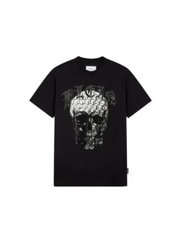 Men's Big Skull Hot Piece Crew Neck TShirt Black 271361 - PHILIPP PLEIN - BALAAN 1