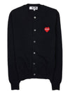 Pixel logo patch cardigan P1N083 BLACK - COMME DES GARCONS - BALAAN 10