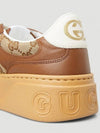 GG Supreme MultiPanel Leather LowTop Sneakers Brown - GUCCI - BALAAN 5