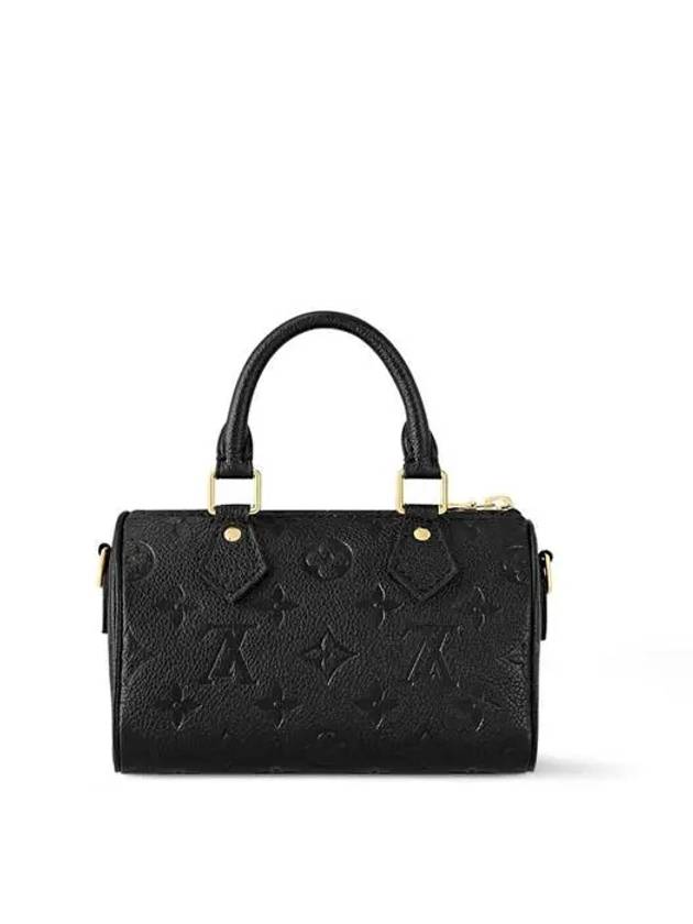 Nano Speedy Monogram Leather Tote Bag Black - LOUIS VUITTON - BALAAN 8