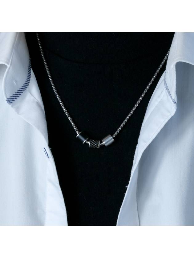 Logo Triple Ring Necklace Silver - EMPORIO ARMANI - BALAAN 3