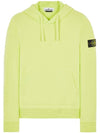 Waffen Patch Cotton Fleece Hoodie Lemon - STONE ISLAND - BALAAN 2