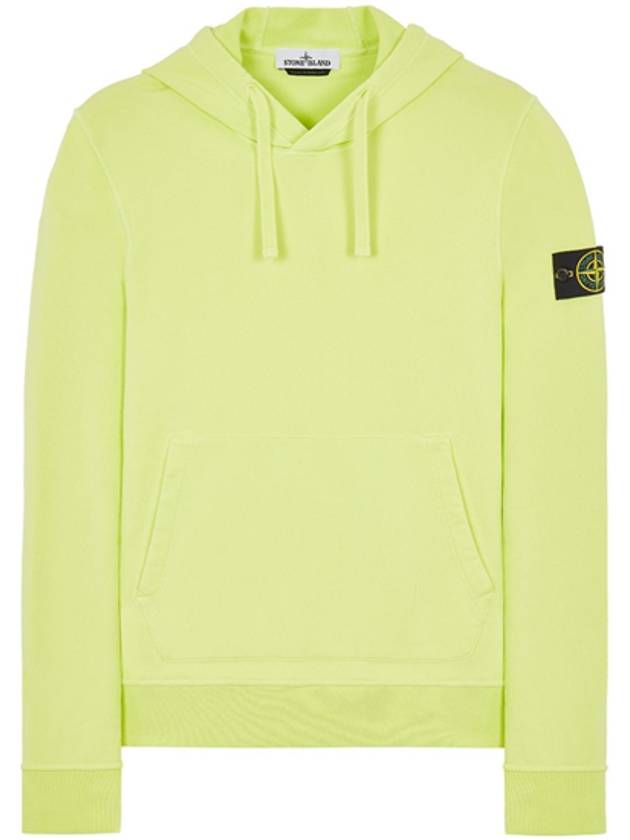 Waffen Patch Cotton Fleece Hoodie Lemon - STONE ISLAND - BALAAN 2