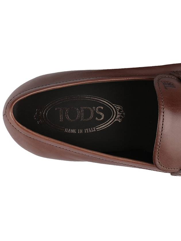 Men's Small Logo Leather Penny Loafer Brown - TOD'S - 9