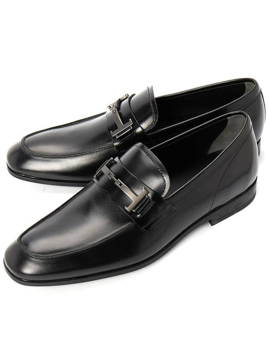 Double T Leather Loafers Black - TOD'S - BALAAN 2