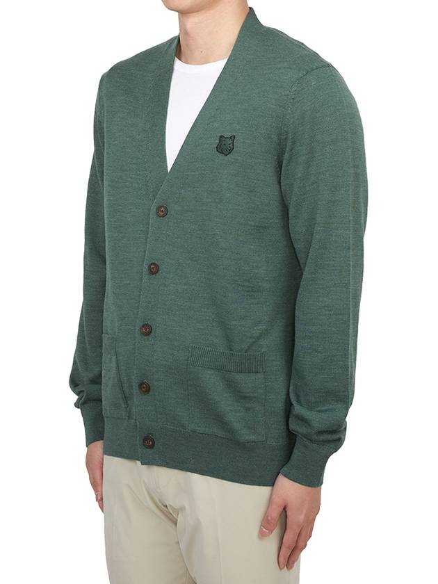 Bold Fox Head Patch Regular Cardigan Evergreen - MAISON KITSUNE - BALAAN 3