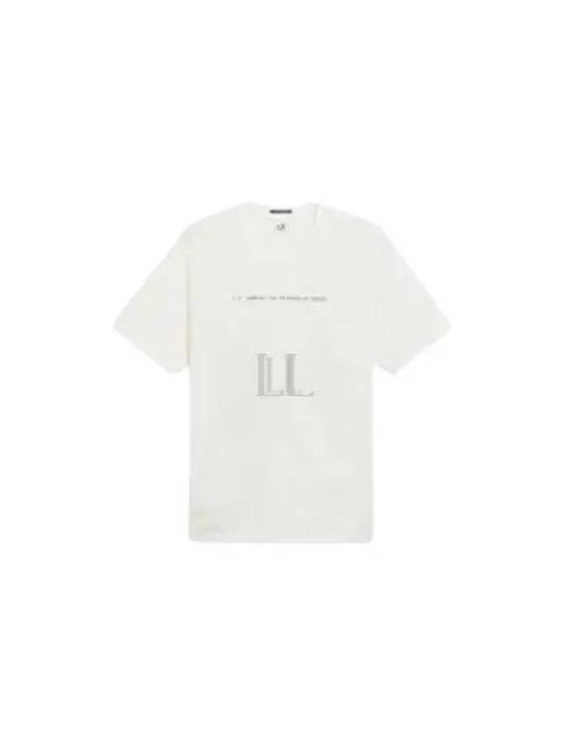 Mercerized Jersey Graphic Face Short Sleeve T-Shirt White - CP COMPANY - BALAAN 2