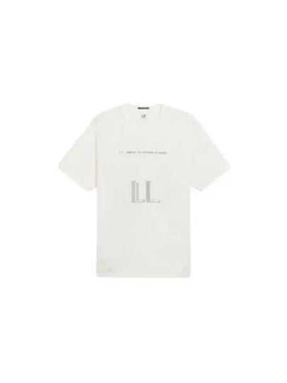 Mercerized Jersey Graphic Face Short Sleeve T-Shirt White - CP COMPANY - BALAAN 2