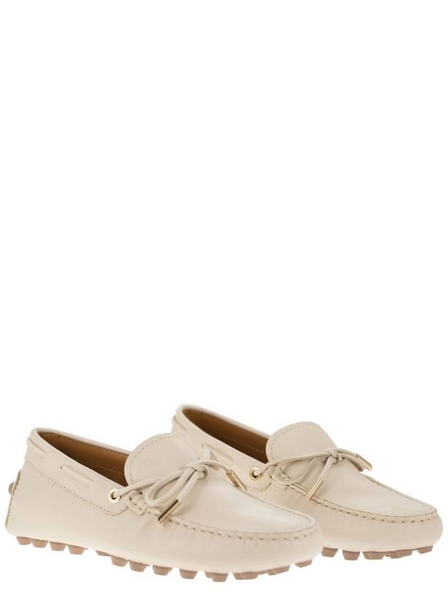 Gommino Bubble Leather Driving Shoes Off White - TOD'S - BALAAN 5