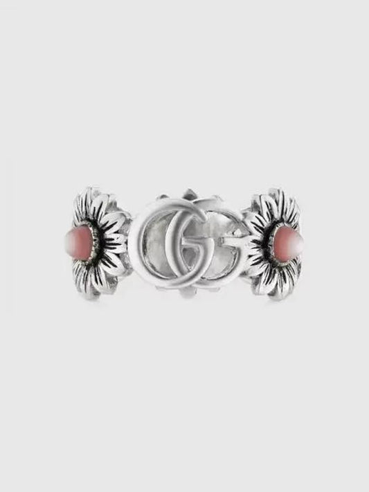 Double G Flower Ring Silver Pink - GUCCI - BALAAN 2