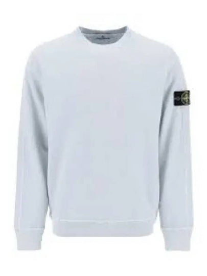 Garment Dyed Malfile Crewneck Sweatshirt Sky Blue - STONE ISLAND - BALAAN 2