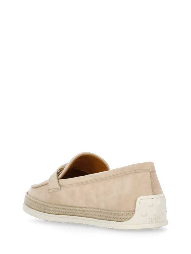 T-Ring Suede Loafers Beige - TOD'S - BALAAN 4