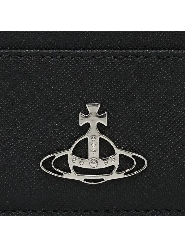 Saffiano Heart Card Wallet Black - VIVIENNE WESTWOOD - BALAAN 3