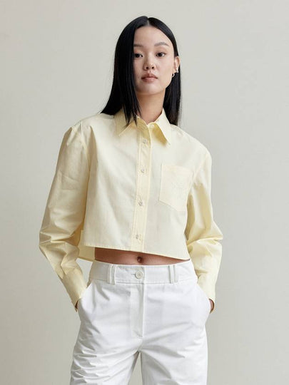 Women's Sage Crop Shirt Yellow - CLAIR DE SAGE - BALAAN 2