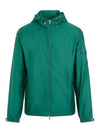 Etiache Rain Hooded Zip Up Emerald Green - MONCLER - BALAAN 3