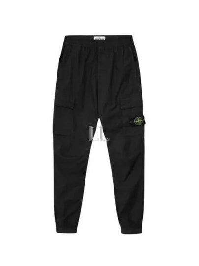 Stretch Cotton Tela Paracadute Cargo Straight Pants Dark Grey - STONE ISLAND - BALAAN 2