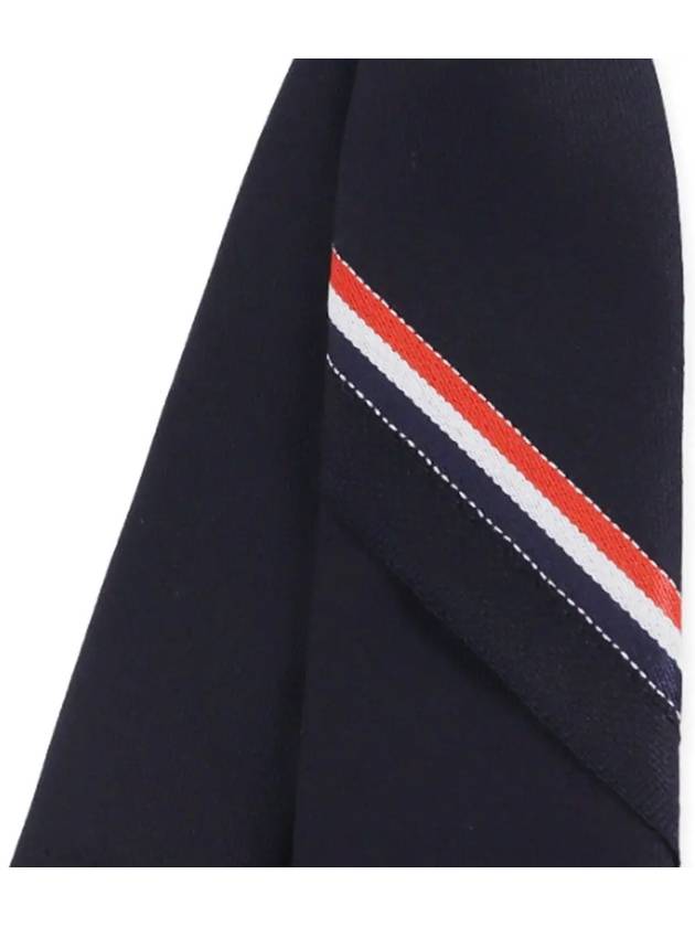 Three Stripes Classic RWB Selvedge Super 120 Count Wool Tie Navy - THOM BROWNE - BALAAN 3