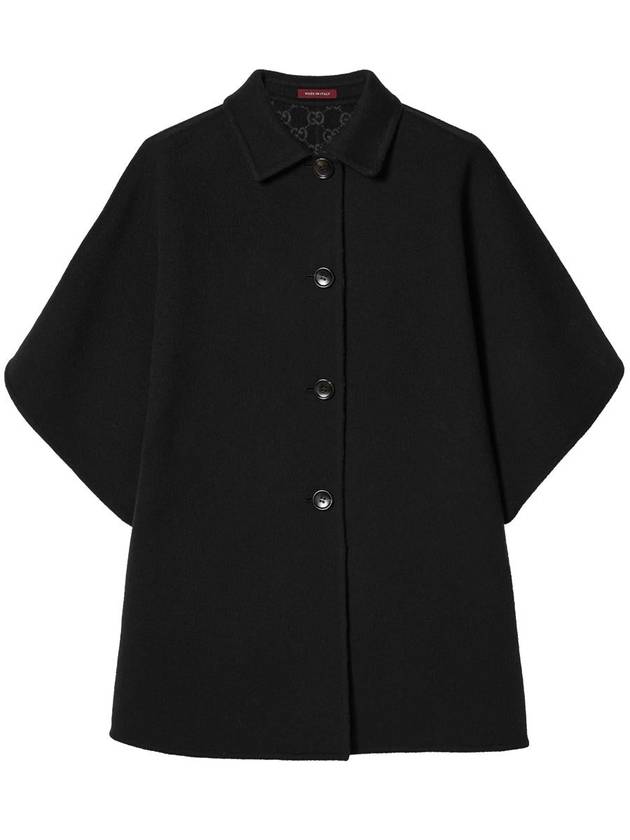 GG Reversible Silk Wool Single Coat Black - GUCCI - BALAAN 2