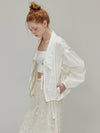 Shining collar nylon zip up jacket ivory - OPENING SUNSHINE - BALAAN 3