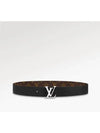 LV Initial Reversible Monogram Belt M9821V Monogram Black/Silver Plate/85 - LOUIS VUITTON - BALAAN 6