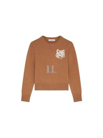 Fox Head Intarsia Knit Top Sequoia - MAISON KITSUNE - BALAAN 2