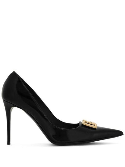 DG Logo Leather Pumps Black - DOLCE&GABBANA - BALAAN 2