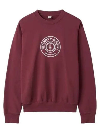 Monaco Plaqued Sweatshirt Merlot White - SPORTY & RICH - BALAAN 1