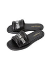 Every-D Embossed Lambskin Slippers Black - DIOR - BALAAN 2