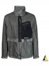 Men's Mesh Pocket Detail Zip-Up Jacket Grey - CP COMPANY - BALAAN 2