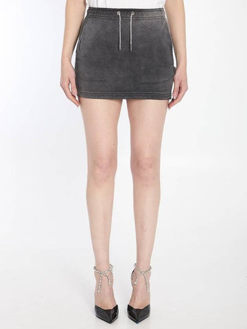 Mini Skirt With Crystals - ALEXANDER WANG - BALAAN 1