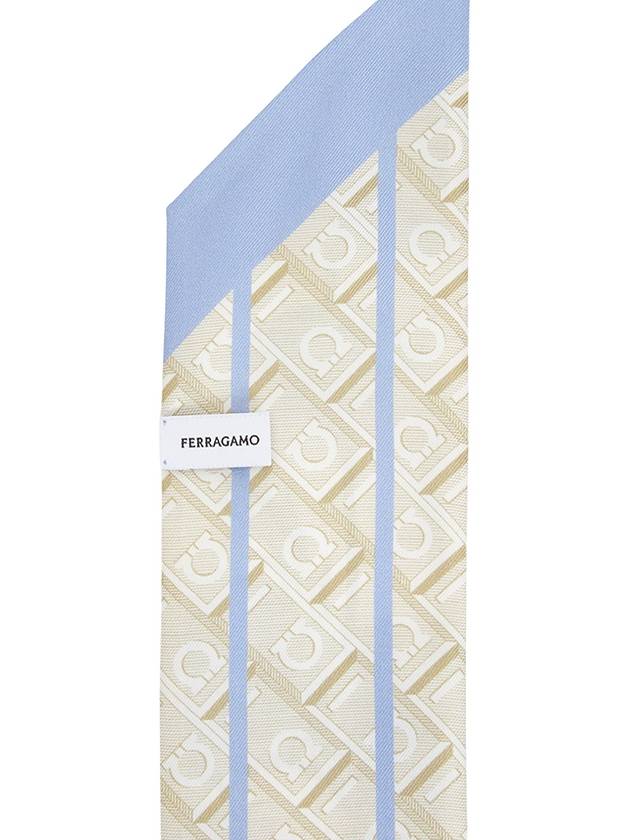 Bouquet Print Mini Scarf Blue - SALVATORE FERRAGAMO - BALAAN 6