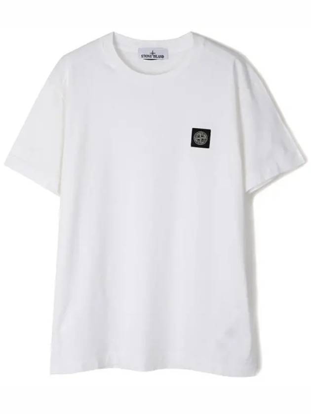 Slimfit Cotton Jersey Short Sleeve T-shirt White - STONE ISLAND - BALAAN 2