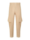 Pleated Cargo Track Pants Beige - ISSEY MIYAKE - BALAAN 2