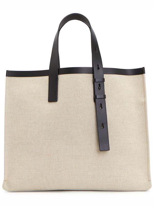 Signature Canvas Tote Bag Natural - SALVATORE FERRAGAMO - BALAAN 6