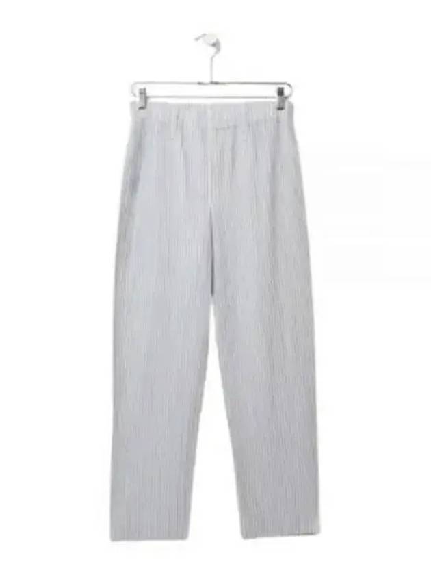 Homme Pliss? Pleated Basic Straight Pants Light Gray Men's Pants HP38 JF450 11 - ISSEY MIYAKE - BALAAN 2