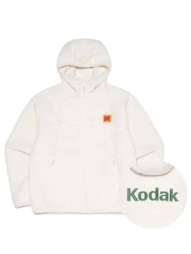 KODAK Essential Fleece Hooded Jacket IVORY - KODO - BALAAN 1