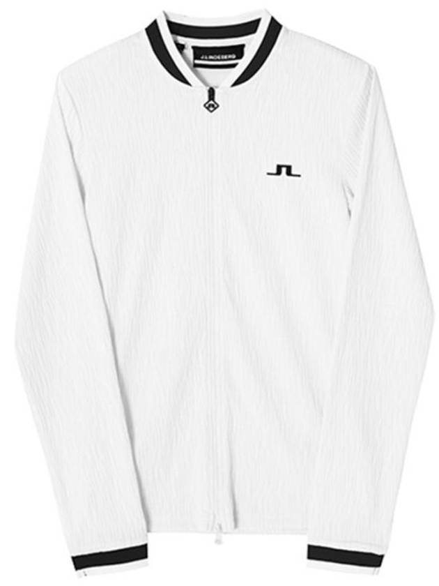 Women's Leonor Mid Layer Golf Zip-Up Jacket White - J.LINDEBERG - BALAAN 2