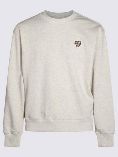 Lucky Tiger Embroidered Sweatshirt Pale Grey - KENZO - BALAAN 2